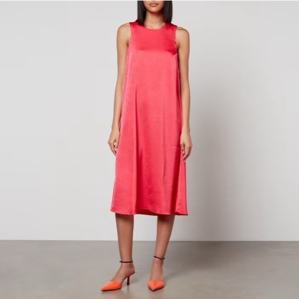 NEW Baum Und Pferdgarten Amami Satin Sleeveless Midi Dress Size 44 EU 12 US